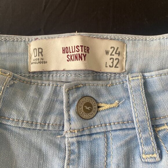Hollister Skinny Light Wash Mid Rise Denim Jeans Size 24 - Picture 5 of 7